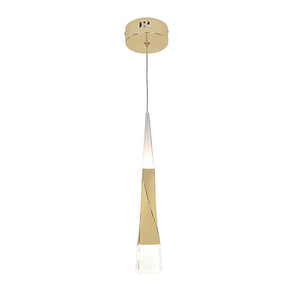 Pendente 9016 35x6cm Dourado com Led Integrado 7w  Bivolt