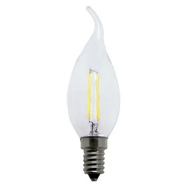 Lâmpada Vela Filamento Led 2400k 4W E-14 Bivolt