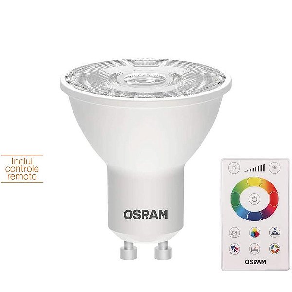 Lampada PAR16 Led RGBW 4,5w 250lm GU10 Bivolt