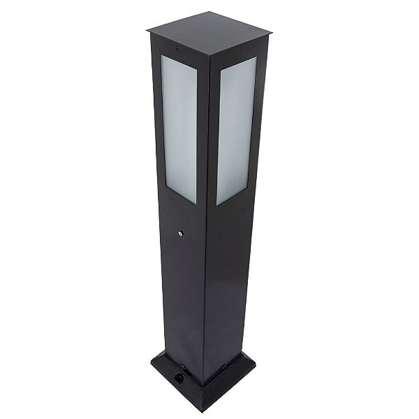 Balizador Mini Coluna Poste Fael Preto 50cm para 1x Lampada E27