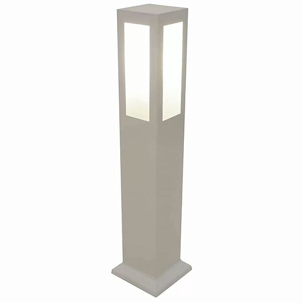 Balizador Mini Coluna Poste Fael Branco 30cm para 1x Lampada E27