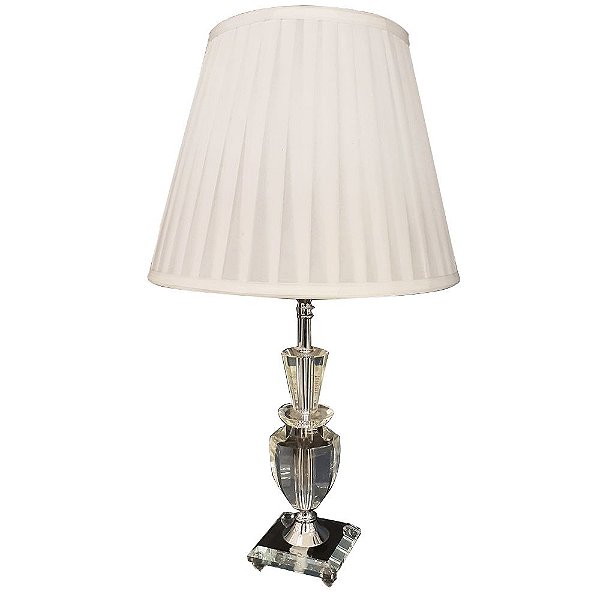 Abajur Cristal 692 com Cupula para Lampada E27 30cm