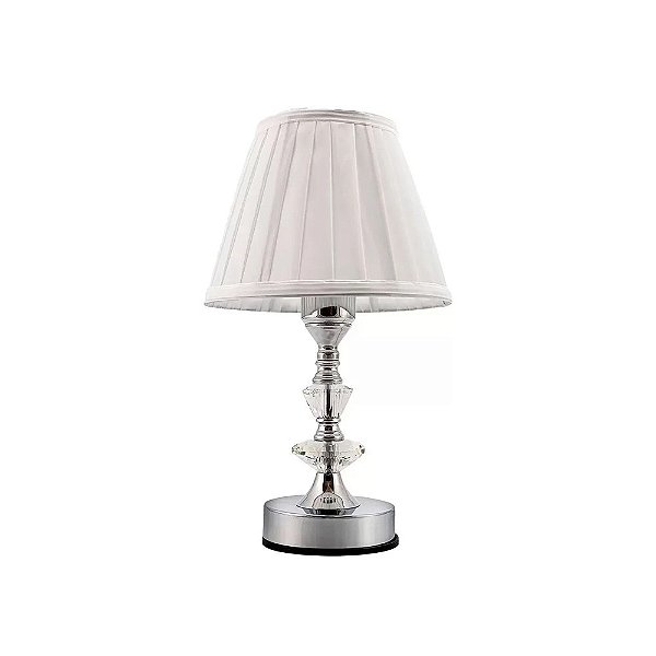 Abajur Cristal 334 Toque com Cupula para Lampada E27 26cm