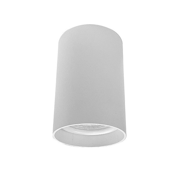 Plafon Box Tubo Ø5,7x8,5cm Branco para 1 Lampada GU10 GZ10