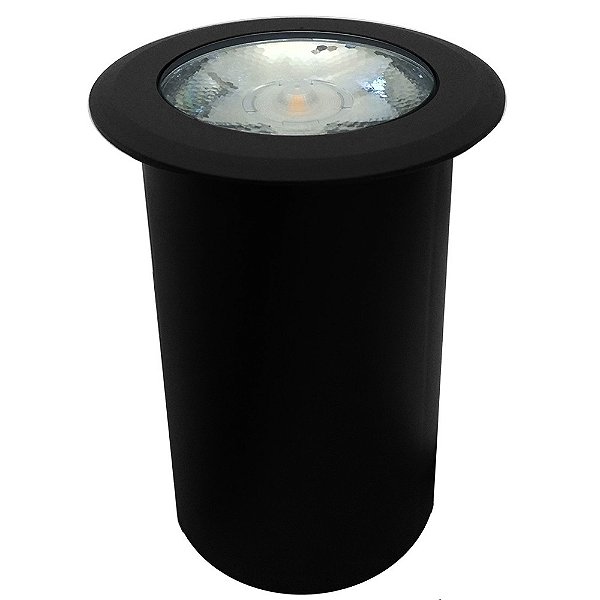 Embutido de Solo 34096 Preto 4x10cm Diametro com Led Integrado 12° 20w 3000k Bivolt