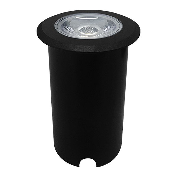 Embutido de Solo 33600 Preto 8x7,6cm Diametro com Led Integrado 30° 10w 3000k Bivolt