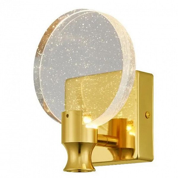 Arandela DCB02107 Dourada Cristal 13cm com Led 6w 3000k Bivolt