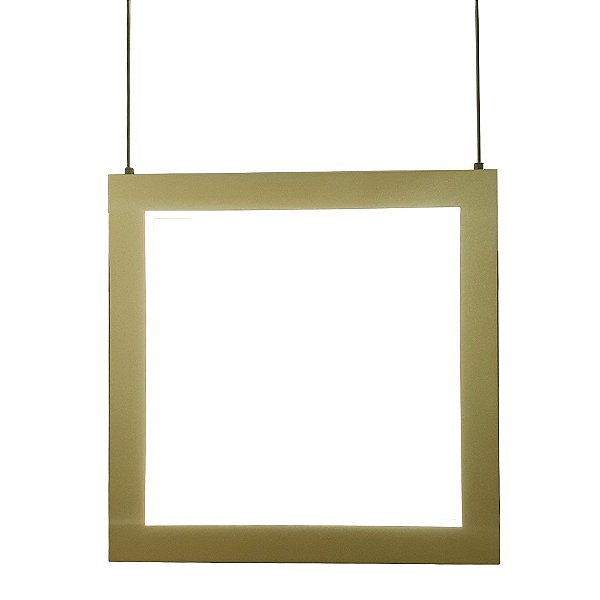 Pendente Fit 754 31x28x31cm Dourado com Led Integrado 12,8w 3000k Bivolt