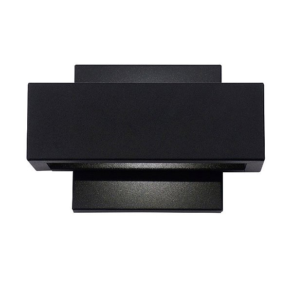 Arandela Text Mueller Preto 15x12x8cm com Led Integrado 3w 2700k Bivolt