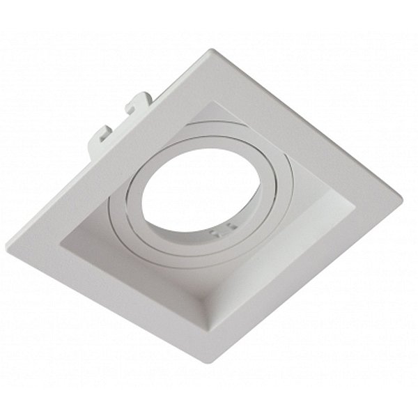Embutido Quadrado 10601 Recuado Branco 13x13cm para 1 Lampada GU10 AR70