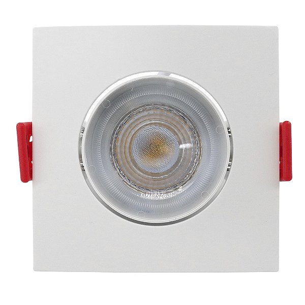 Spot Embutido Branco Eco 10x10x3cm com Led Integrado 7w 3000k Bivolt