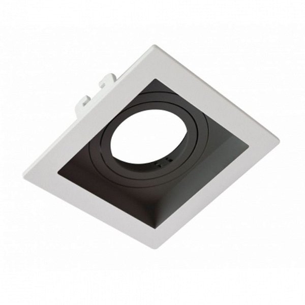 Embutido Quadrado 1416 Convencional Branco Preto 13x13cm para 1 Lampadas PAR20 E27