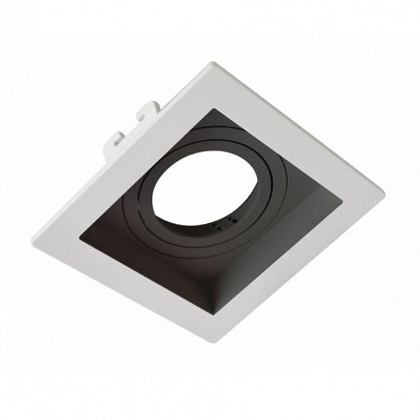 Embutido Quadrado 1413 Convencional 13x13cm Branco Preto para 1 Lampada GU10