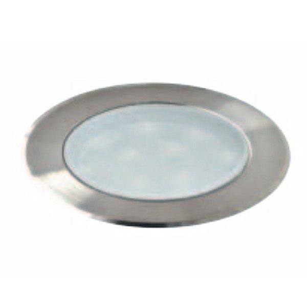 Balizador 3909 Mini Inox Redondo 6cm com Led Integrado Branco Bivolt