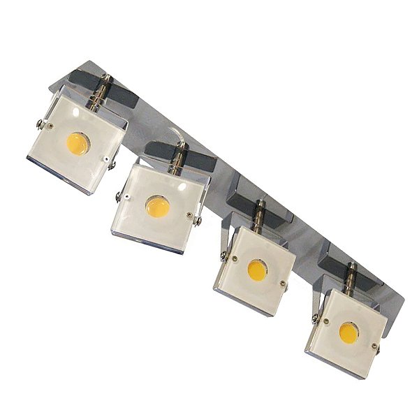 Spot Cromado HSR Quadruplo com Led Integrado 5w Bivolt