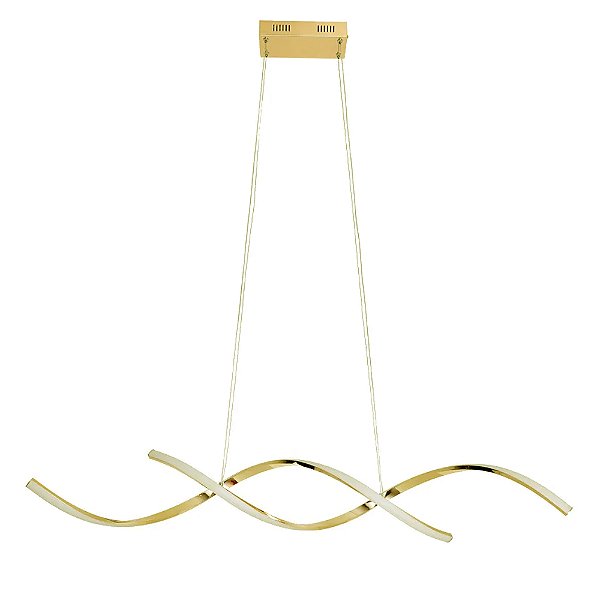 Pendente 89P 110x18x150cm Dourado com Led Integrado 35w 4000k Bivolt