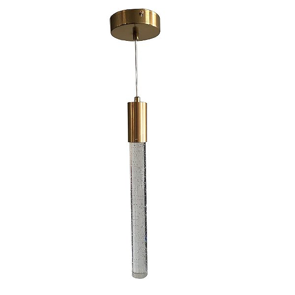 Pendente DCB02030 Dourado 15cm com Led Integrado 6w 3000k Bivolt