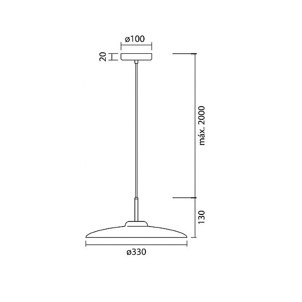 Pendente 1083 Dot Ø33cm Algodão com Led Integrado 12w 3000k Bivolt