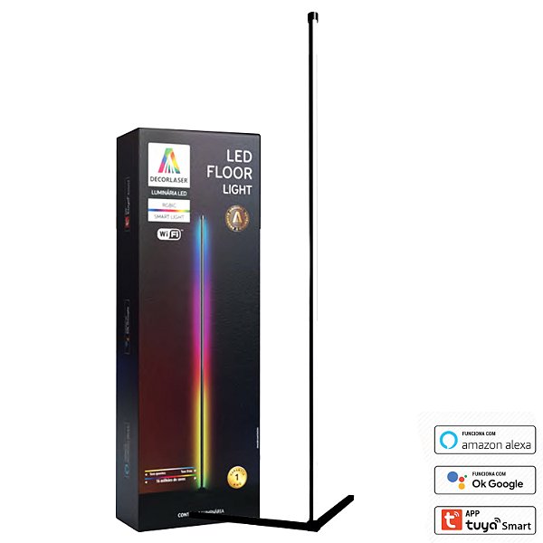 Coluna de Led Floor Light DL63 39x159cm 36w RGB 12v Bivolt