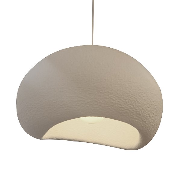 Pendente Resina DCD0408 40x30cm Branco para 1 Lampada E27 Bivolt