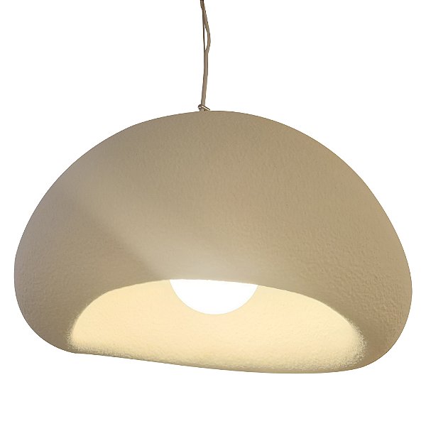 Pendente Resina DCD0408 50x30cm Branco para 1 Lampada E27 Bivolt