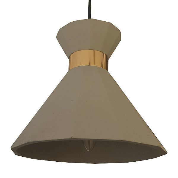 Pendente Concreto DCD02642 24x22cm para 1 Lampada E27 Bivolt