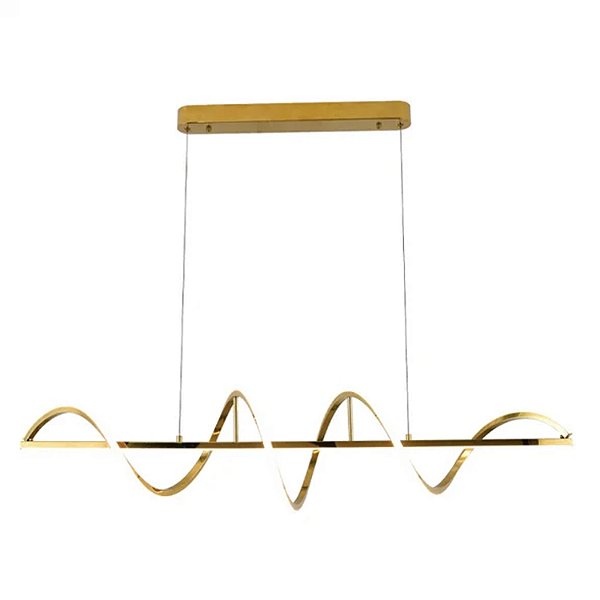 Pendente DC01290 Champanhe Inox 120cm com Led Integrado 53w 3000k Bivolt