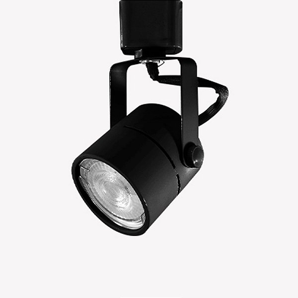 Spot para Trilho 39671 Preto com Adaptador para 1x Lampada GU10 MR16