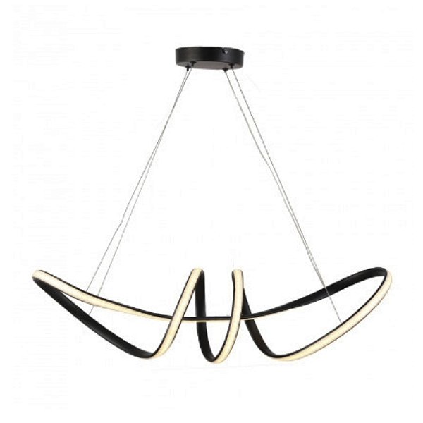 Pendente Horizon PZ/270 72x30x20cm Preto com Led Integrado 60w 3000k Bivolt