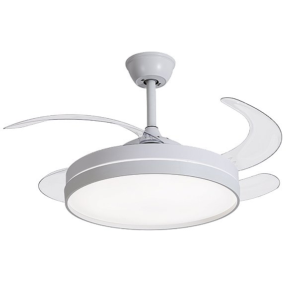 Ventilador Plafon AIR PLUS Branco com Pa Retratil Controle Remoto e Led Integrado Multicolor