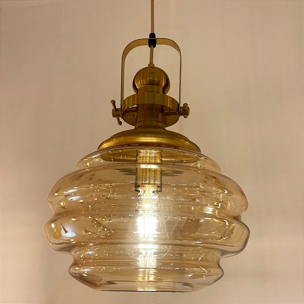Pendente HPD7750 Ø28cm Bronze para 1 Lampada E27 Bivolt