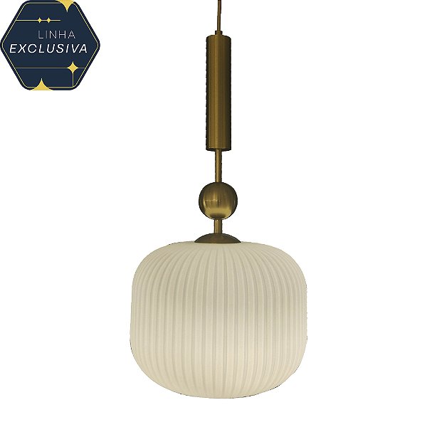 Pendente HPD7825 Ø25cm Branco para 1 Lampada E27 Bivolt