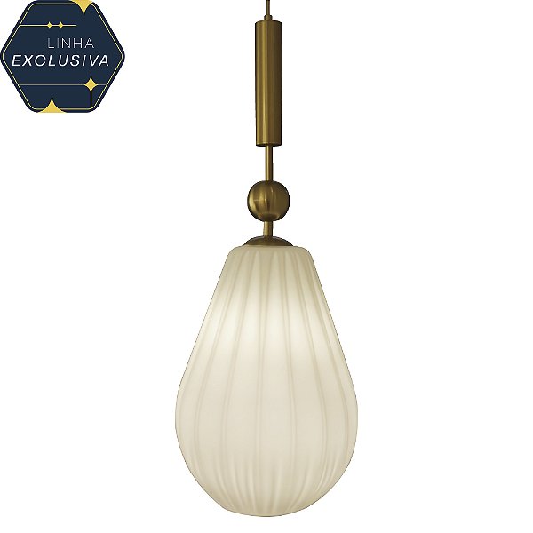 Pendente HPD7881 Ø24cm Branco para 1 Lampada E27 Bivolt