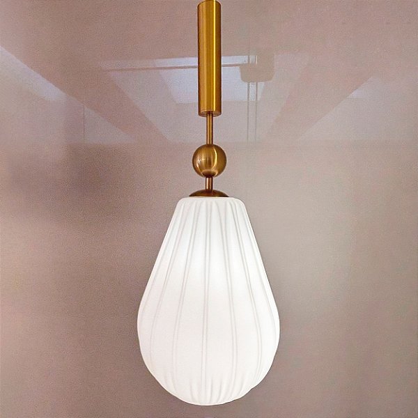 Pendente HPD7881 Ø24cm Branco para 1 Lampada E27 Bivolt