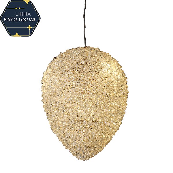 Pendente HPD8415 15x20cm Dourado para 1 Lampada G9 Bivolt