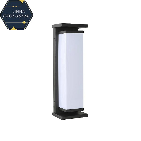 Arandela HAR2662 50cm Preta com Led Integrado 8w Bivolt
