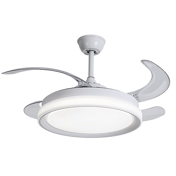 Ventilador Plafon AIR Plus Branco com Pa Retratil Controle Remoto e Led Integrado Multicolor