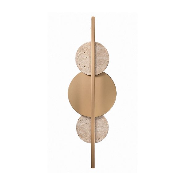 Arandela Dourado Fosco Bolle Rock Tripla 35x100mt com Led 45w 3000k 127v