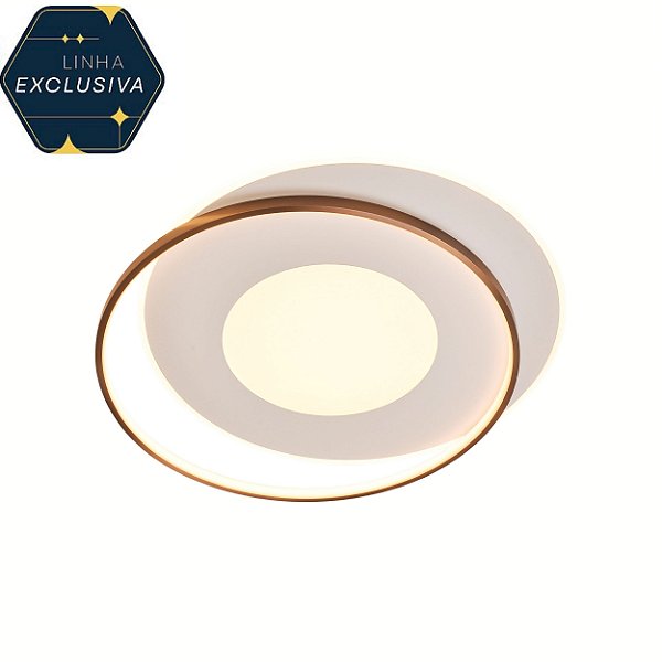 Plafon HPF6214 45cm c/ LED 70W 3000K/4000K Bivolt com Controle Remoto