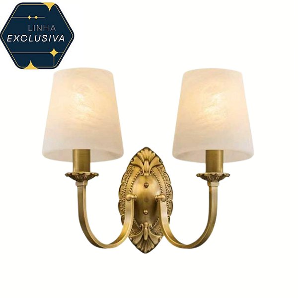 Arandela Vintage com 2 bracos B5031-2 Bronze para 2 lampadas E14