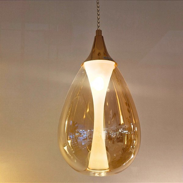 Pendente DCD04185 Dourado 15x20cm para1 Lâmpada G9