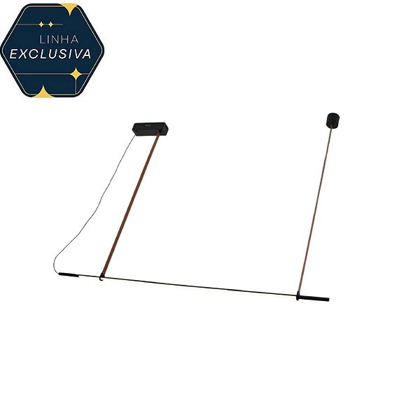 Pendente com Couro HPD2007 1.40cm c/ Led 25w 3000k Bivolt