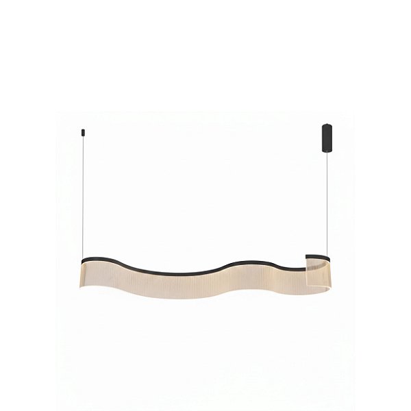 Pendente Preto 100x25cm com Led 29w 3000k 2900lm Bivolt