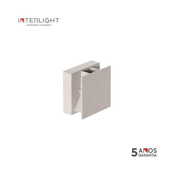 Arandela 4001 Mini Quasar Nude 8,6x8,6x5cm com Led Integrado 8w 2700k Bivolt