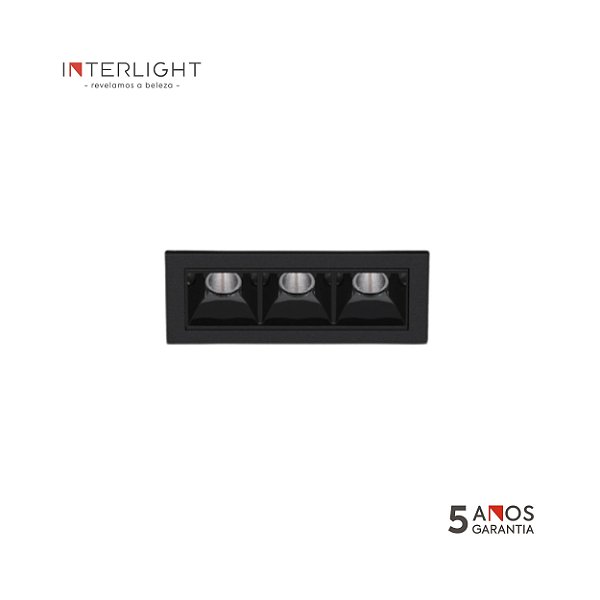 Embutido fixo 4992 Picco Home Preto 4992 9,5x4,5x3,4cm com Led Integrado 7w 2700k Bivolt