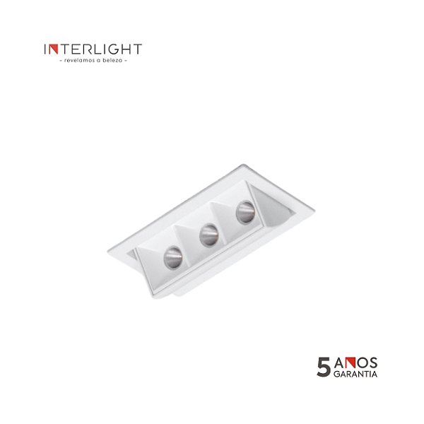 Embutido Orientável 4582 Picco Home Branca 4,7x10x5,2cm com Led Integrada 7w 2700k Bivolt