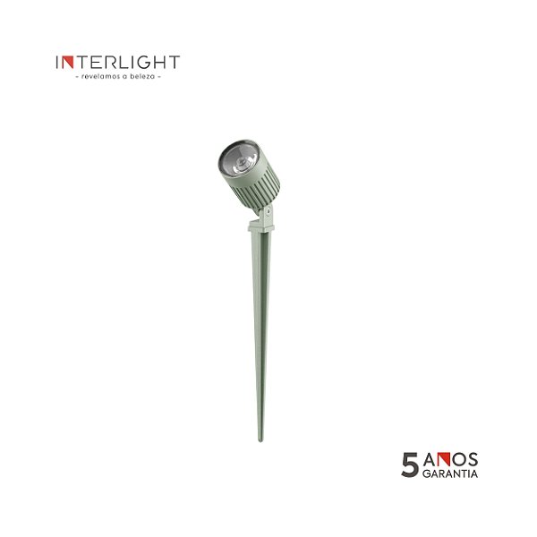 Espeto de Jardim Finco Verde Salvia 3026 25,8x6,8x5,1cm Led Integrado 6w 2700k Bivolt