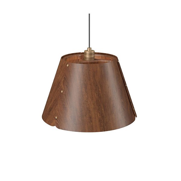 Pendente Element 1536 Imbuia 45x37cm para 1 Lâmpada E27