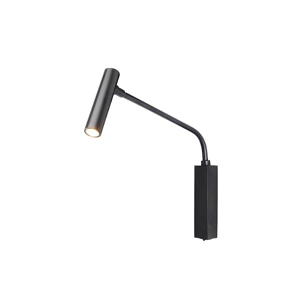 Arandela ARK 1156/1 Preto com Interruptor 21,4x22,9cm com Led 2w 3000k 150lm Bilvolt
