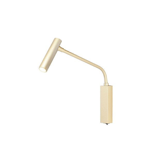 Arandela ARK 1156/1 Champagne com Interruptor 21,4x22,9cm com LED 2w 3000k 150lm Bilvolt